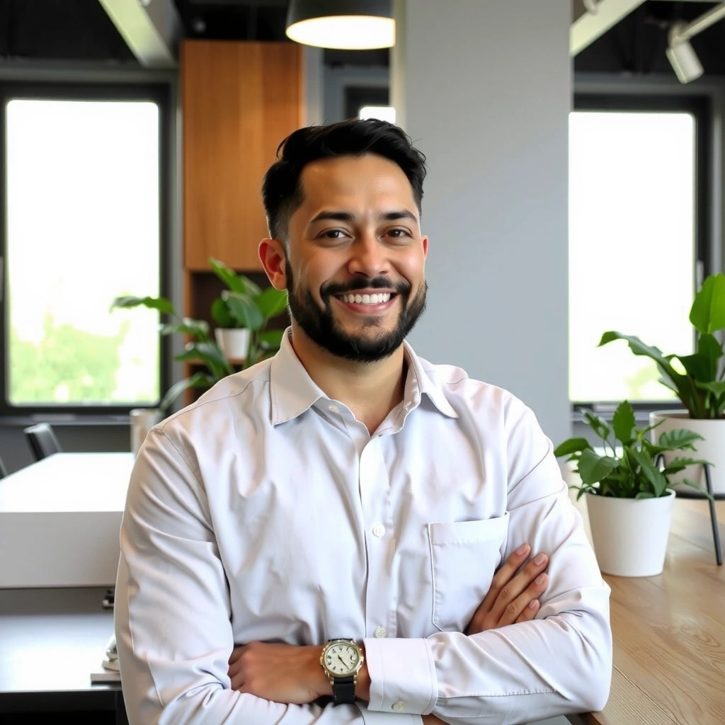 Professional portrait of a diverse team member