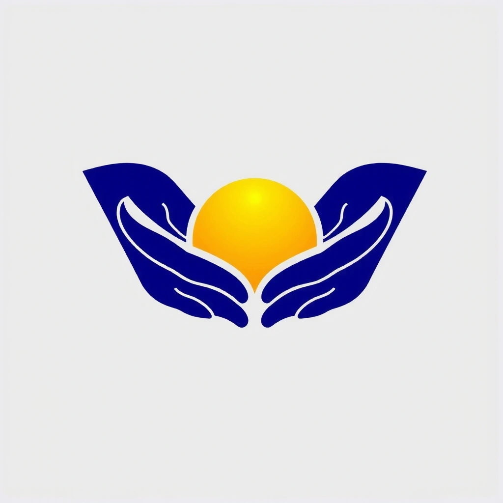 Two hands holding icon representing customer care