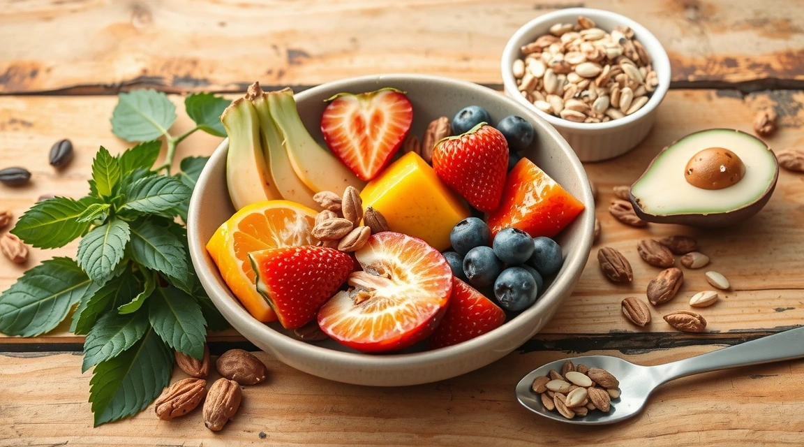 Aesthetic image representing healthy eating, no text, no letters, no inscriptions.