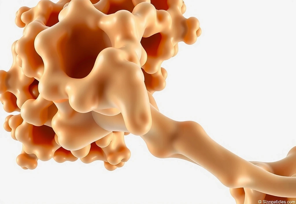 Abstract representation of collagen in natural colors